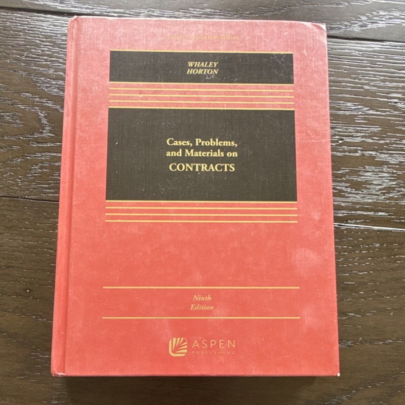 Cases, Problems, and Materials on Contracts 9th Ed Whaley Horton w/Access Code