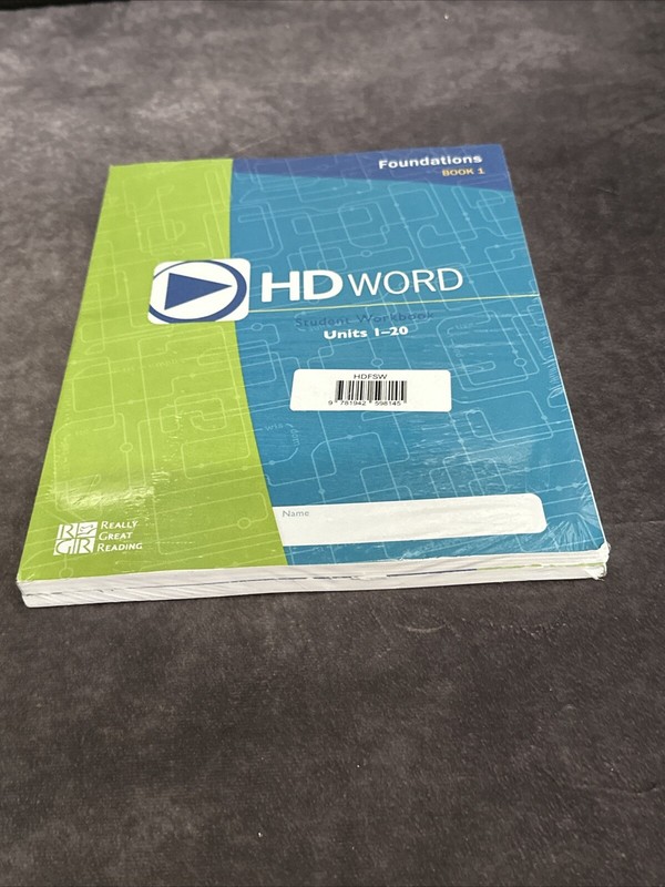 HD Word Student Workbook Foundations Book 1 &2 Units 1-20 & 21-33 HDFSW UNUSED