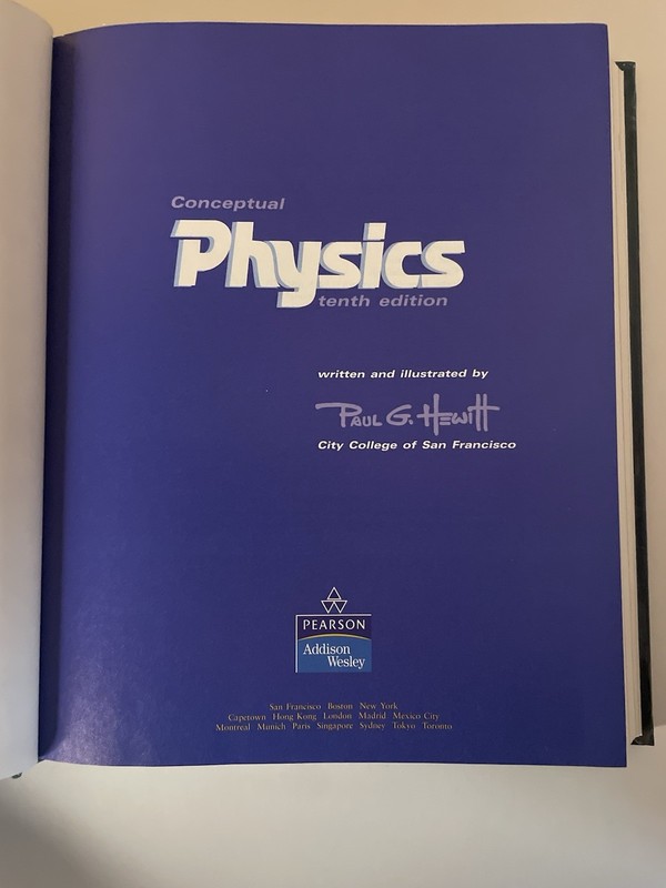 Conceptual Physics Textbook by Paul G. Hewitt (2009, 10th Edition) USED gallery