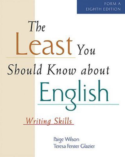 The Least You Should Know About English; Form – paperback, Wilson, 9780155062252