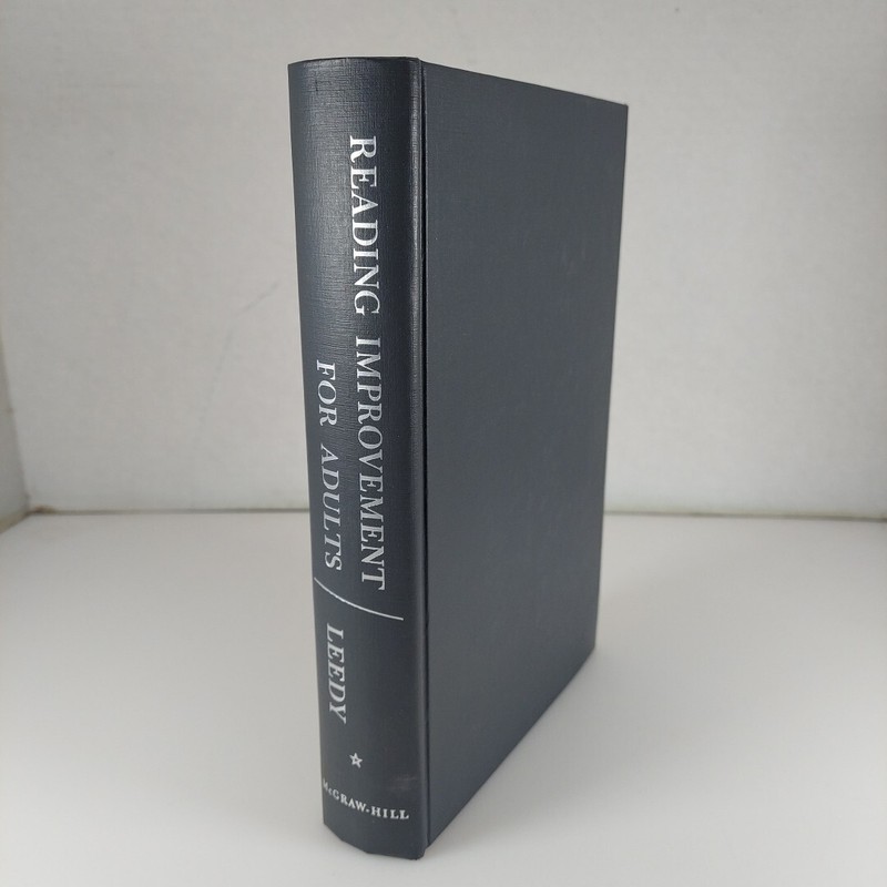 Reading Improvement for Adults by Paul D. Leedy 1956 McGraw-Hill HC