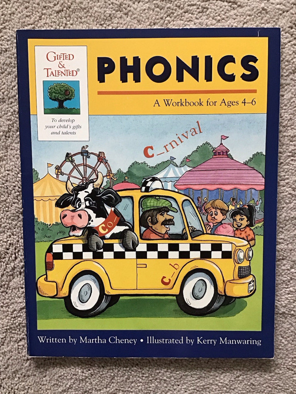 PHONICS A Workbook for Ages 4-6 by Martha Cheney 1996 Lowell House Juvenile