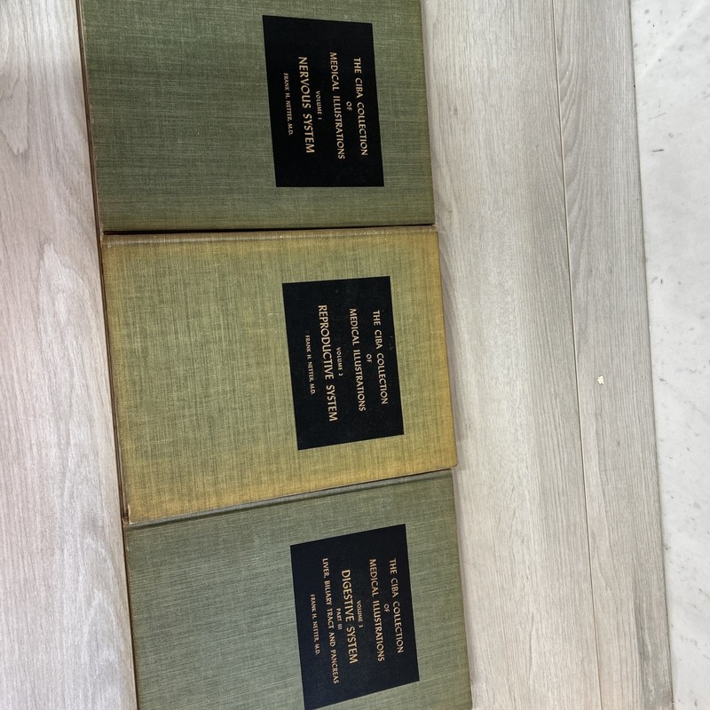 The CIBA Collection Medical Illustrations Volume 1,2,3 Frank H. Netter, M.D. A3