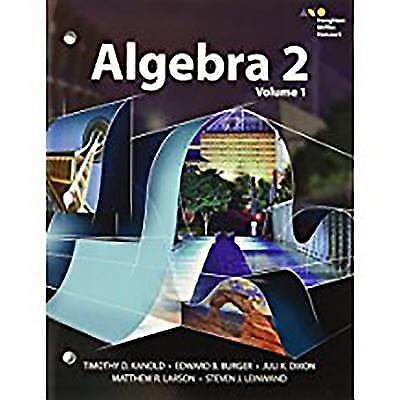 Interactive Student Edition Volume 1 2015 (HMH Algebra 2)