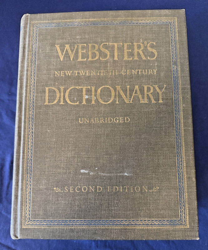 Webster’s New Twentieth Century Dictionary Second Edition Unabridged 1970