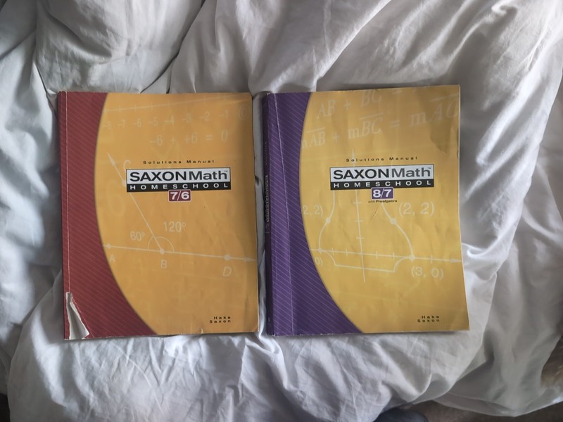 Saxon Math Homeschool 8/7 And 7/6 Math Solutions Manuals
