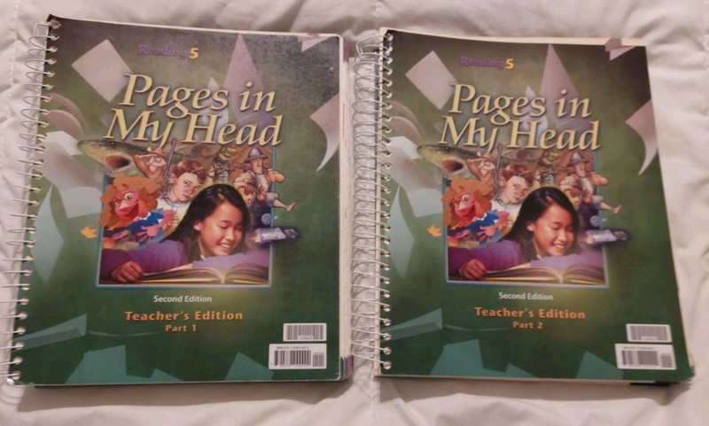 BJU Press Reading 5 Teacher's Edition Part 1 And 2 Pages in My Head 2nd Edition