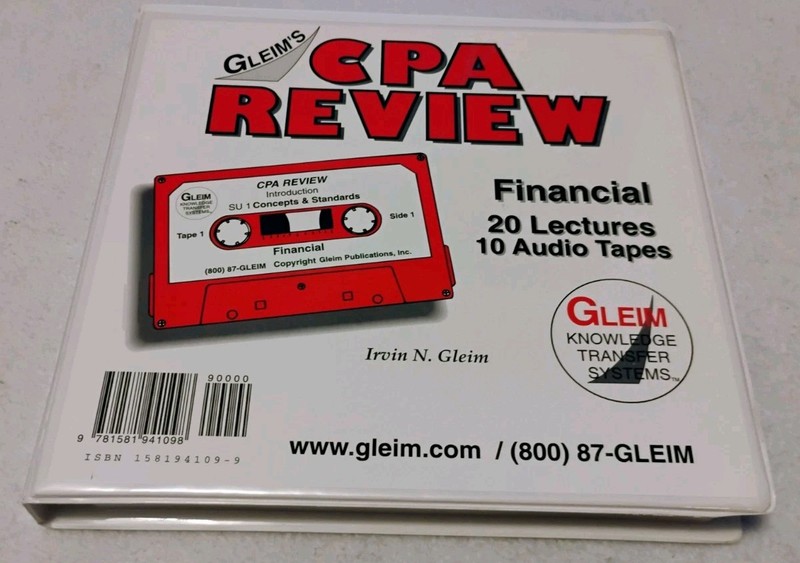 Vintage Gleim CPA Audio Review – Financial 10 Cassette Set Nov 2000 – May 2001