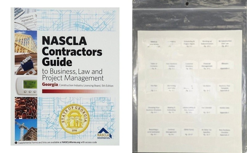 Book and Tabs – NASCLA Georgia Construction Industry Licensing Board 5th Edition