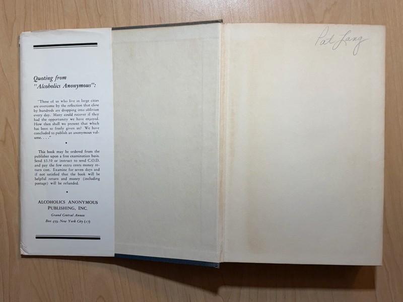 AA Book Alcoholics Anonymous 2nd Edition 1955 Hard Cover Dust Jacket 6th Print gallery