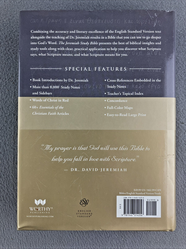 The Jeremiah Study Bible, ESV : What It Says. What It Means What Hardcover gallery
