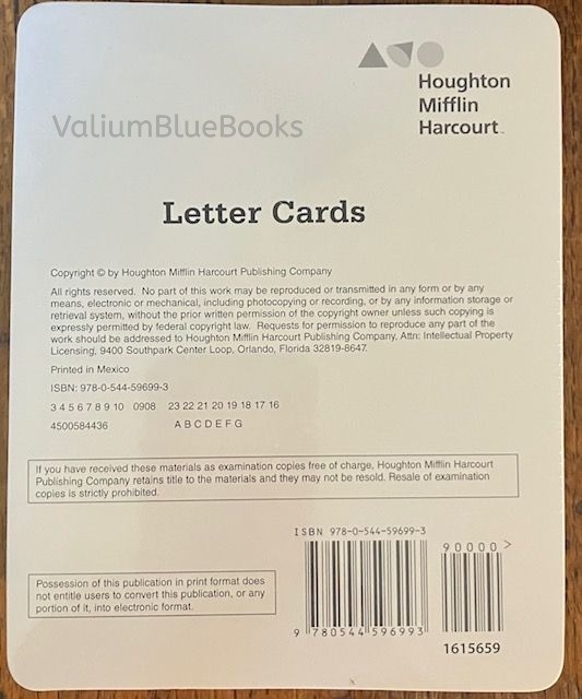 Journeys Decoding Power: Letter Cards: Intensive Reading Instruction Grades K-2