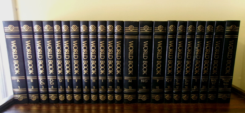 22 COMPLETE SET 1988 The World Book Encyclopedia, + 29 Yearbooks HC Blue
