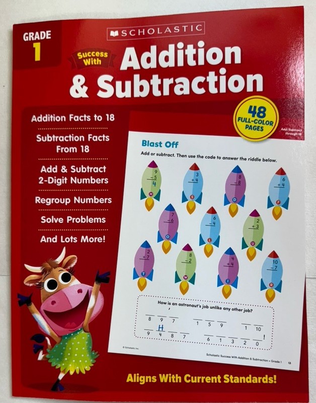 Scholastic Success with Addition & Subtraction Grade 1 Solve Problems & Lots Mo