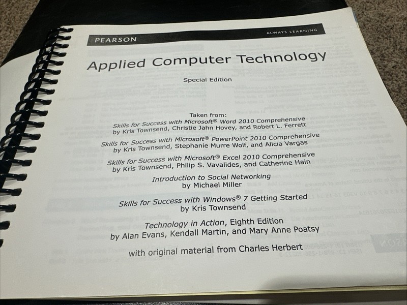 Pearson’s Applied Computer Technology Softcover Special Edition 2011 gallery