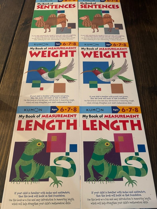 My Workbook Of Measurement / Weight / Sentences Ages 6-7-8 Lot Of 6 DM