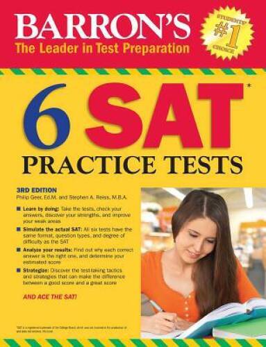 Barron’s 6 SAT Practice Tests, 3rd Edition – Paperback – VERY GOOD