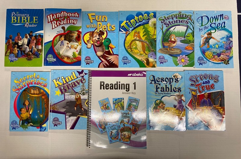 Abeka Reading 1 set 1st grade readers and answer key *Missing one reader*