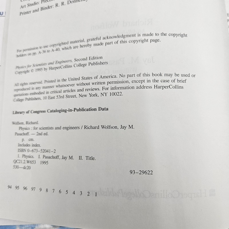 Physics, Second Edition, Richard Wolfson,Jay M. Pasachoff, 1995 gallery