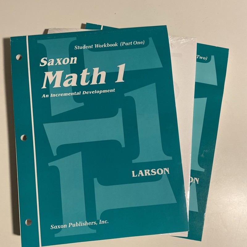 Saxon Math 1 Student Workbooks 1 & 2 Plus Fact Cards. Like New