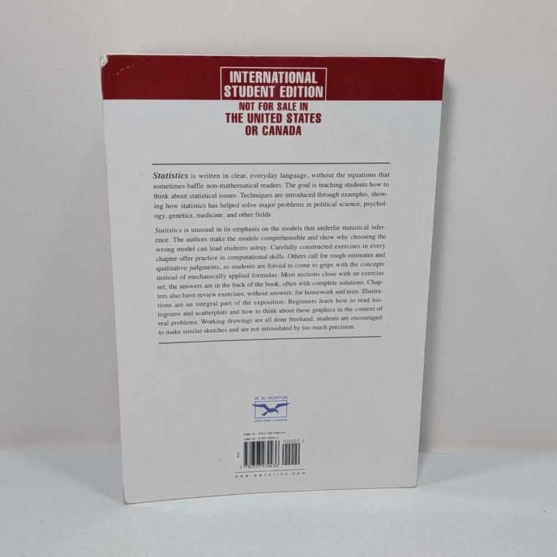 Statistics (Fourth International Student Edition) by David Freedman & Robert gallery