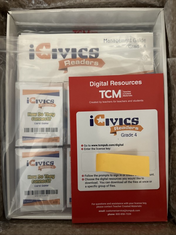 iCivics Readers: Grade 4 Kit TCM-121637 NEW SEALED – Free Shipping