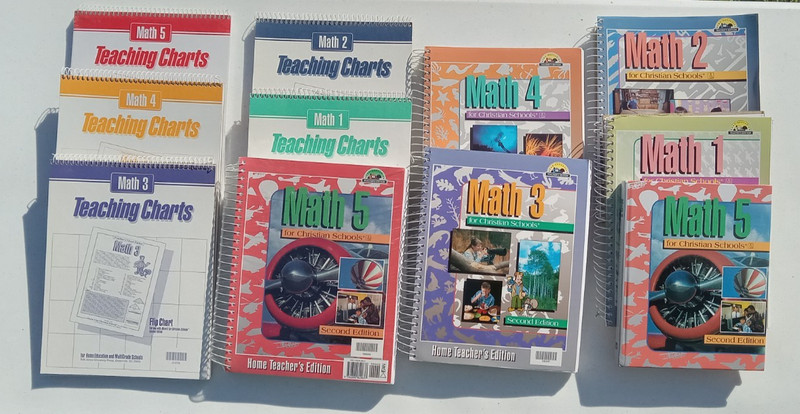 BJU Bob Jones 1-5th grade Math Student Worktext Second Edition (NOT COMPLETE!)