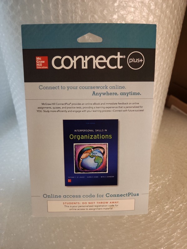Connect Plus+ Online Access Card/Code for Interpersonal Skills in Organizations