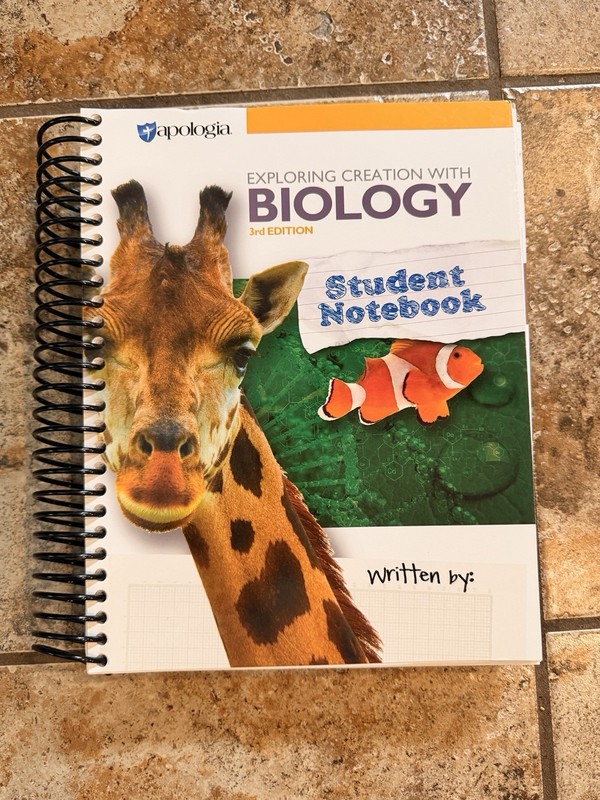 Apologia Biology Student Notebook 3rd Edition Spiral Bound Study Guide V Dincher