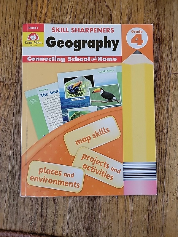 Skill Sharpeners Geography, Grade 4, Paperback by Evan-Moor Homeschooling