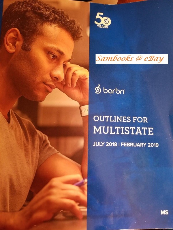 🆕❤ **GOOD** FEB 2019 Barbri OUTLINES For MULTI-STATE For ALL UBE ✔✴