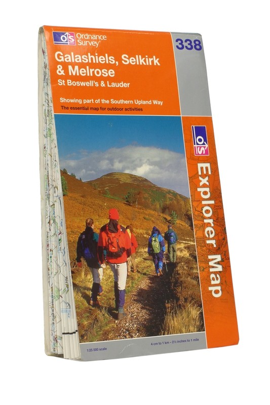 Glashiels, Selkirk & Melrose, St Boswell’s & Lauder, OS Explorer Map 338
