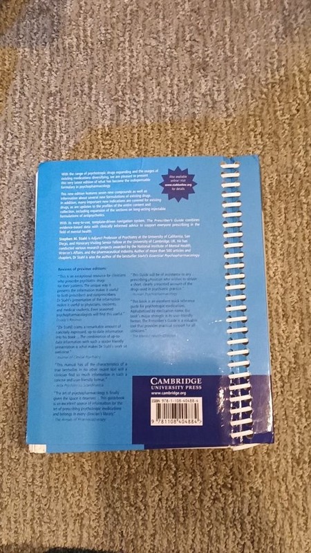 Prescriber's Guide Stahl 6th Edition 2018 Psychopharmacology Paperback VG B gallery