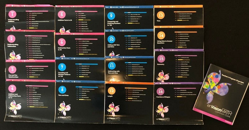 1st Grade – Pearson enVision TEACHER’S EDITION – Entire Set Topics 1-16 (2012)
