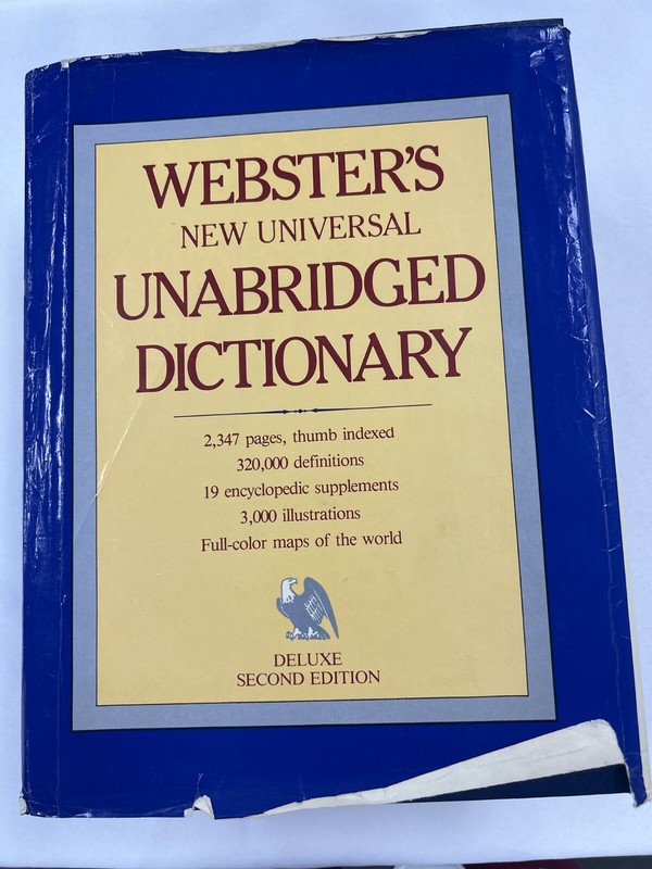Websters New Universal Unabridged Dictionary Deluxe Second Edition 1983 HC