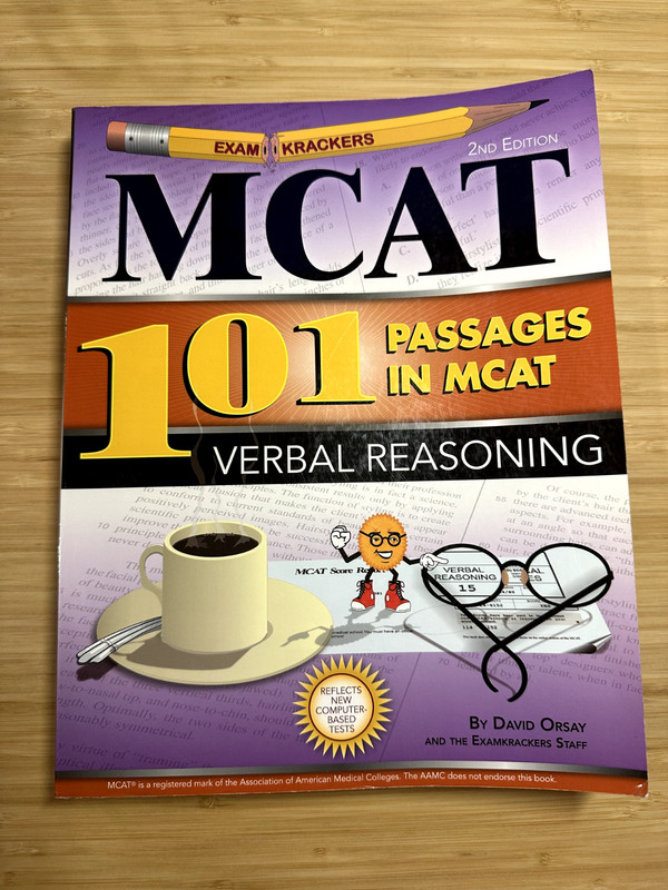 Examkrackers 101 Passages in MCAT Verbal Reasoning 2nd Edition – GOOD
