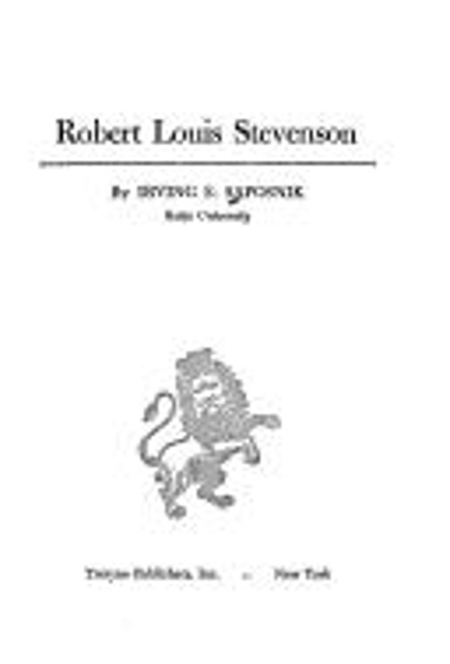 Robert Louis Stevenson Hardcover Irving S. Saposnik