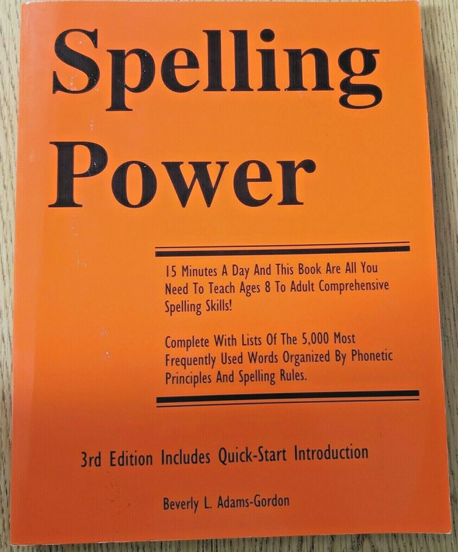Spelling Power by Beverly L Adams-Gordon 188882719X Home School Teacher Great