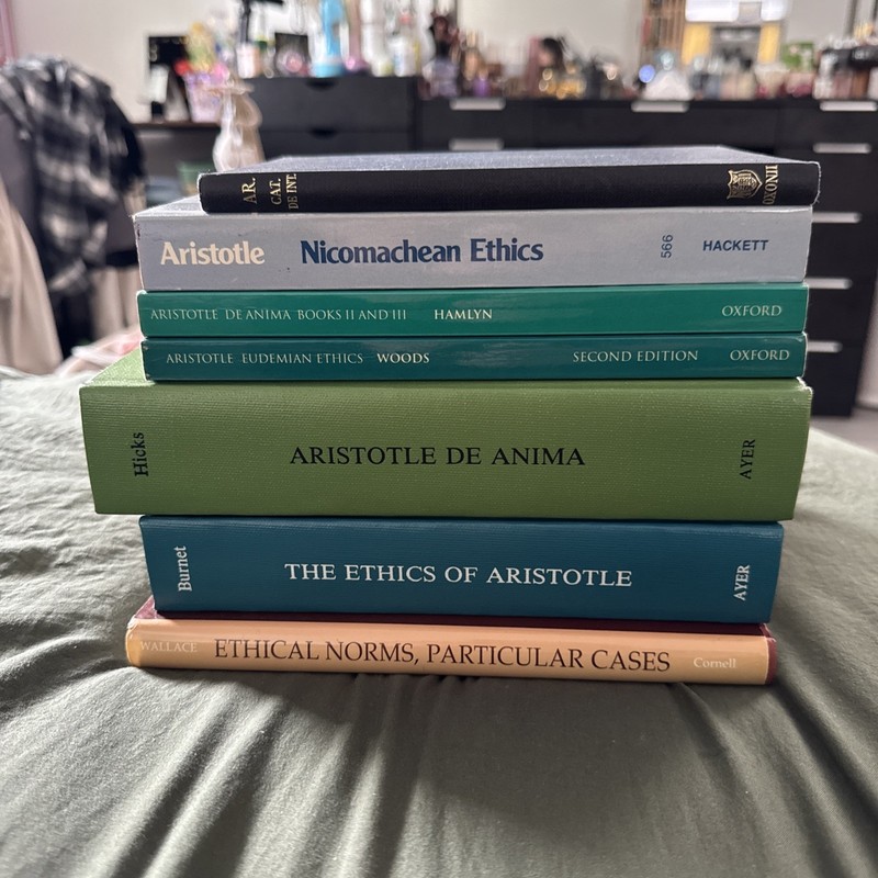 Philosophy Textbook Lot Aristotle Ethics De Anima Oxford Ayer Classics
