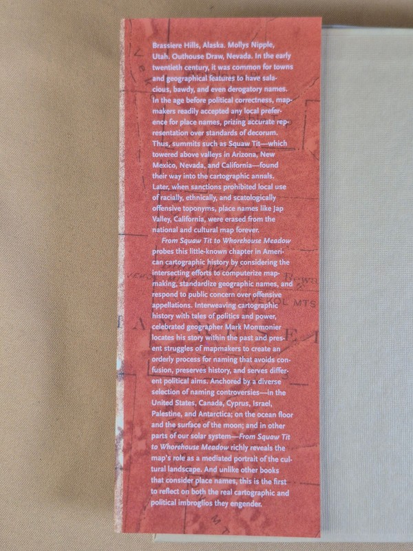 From Squaw Tit to Whorehouse Meadow - Mark Monmonier - Hardcover, Dust Jacket gallery