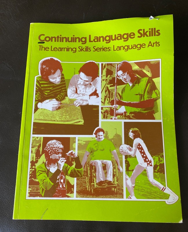 Vintage 1978 Continuing Language Skills : Language Arts unused workbook