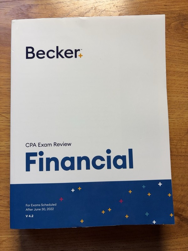 Becker Professional Education Financial CPA Exam Review V 4.2 [2022] VG COND