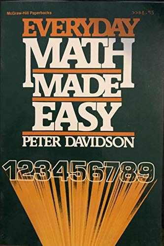 Everyday Math Made Easy – Paperback, by Davidson Peter – Very Good