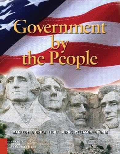 Government By The People: – Paperback, by Magleby David B.; – Acceptable n