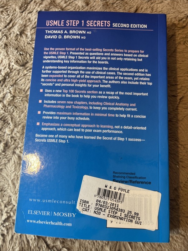 Secrets Ser.: USMLE Step 1 Secrets by Thomas A. Brown and Dave D. Brown...#2605 gallery
