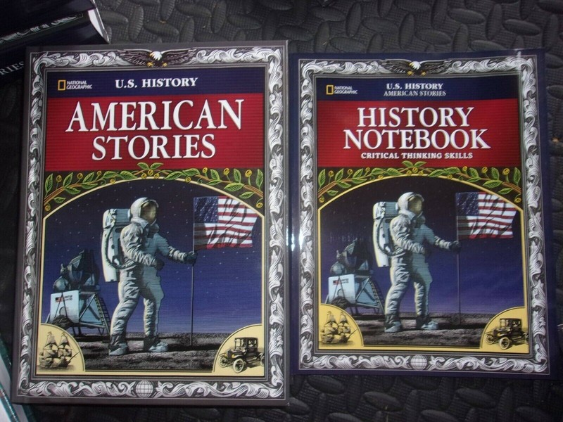 U S HISTORY AMERICAN STORIES National Geographic 2019 Cengage Textbook +Notebook