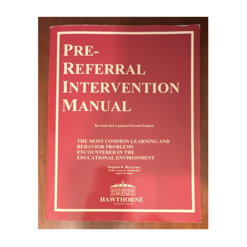Pre-Referral Intervention Manual Revised Second Edition Hawthorne Education