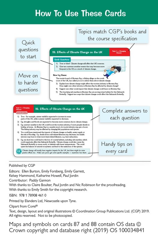 GCSE Geography OCR B Revision Question Cards Years 10-11 Key Stage 4 Cgp gallery