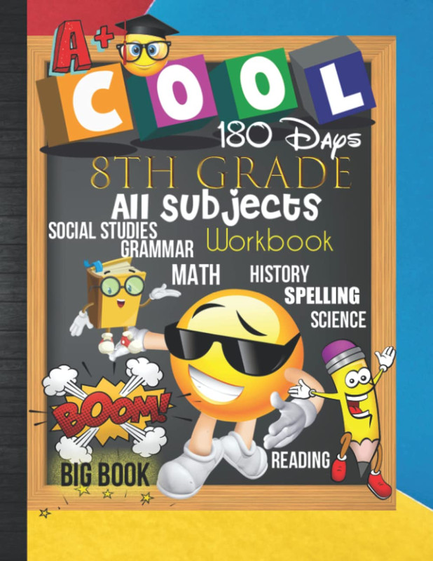180 Days 8Th Grade All Subjects Workbook: 8Th Grade All in One Homeschool 1 Scho