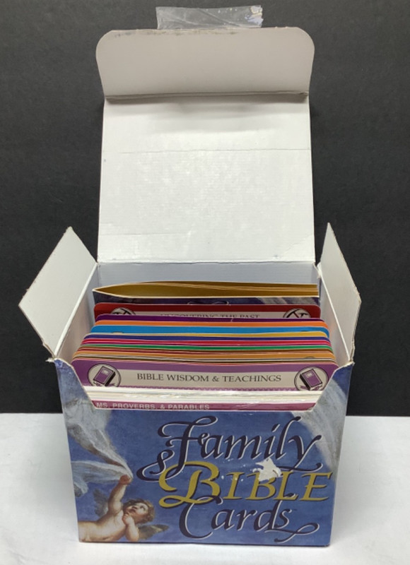 GROLIER Family Bible Cards Christian Vintage Guidebook Sunday School Home Study